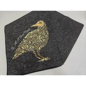 To All A Good Fright Halloween Table Runner Raven Crow Skulls 70 Inch Gothic